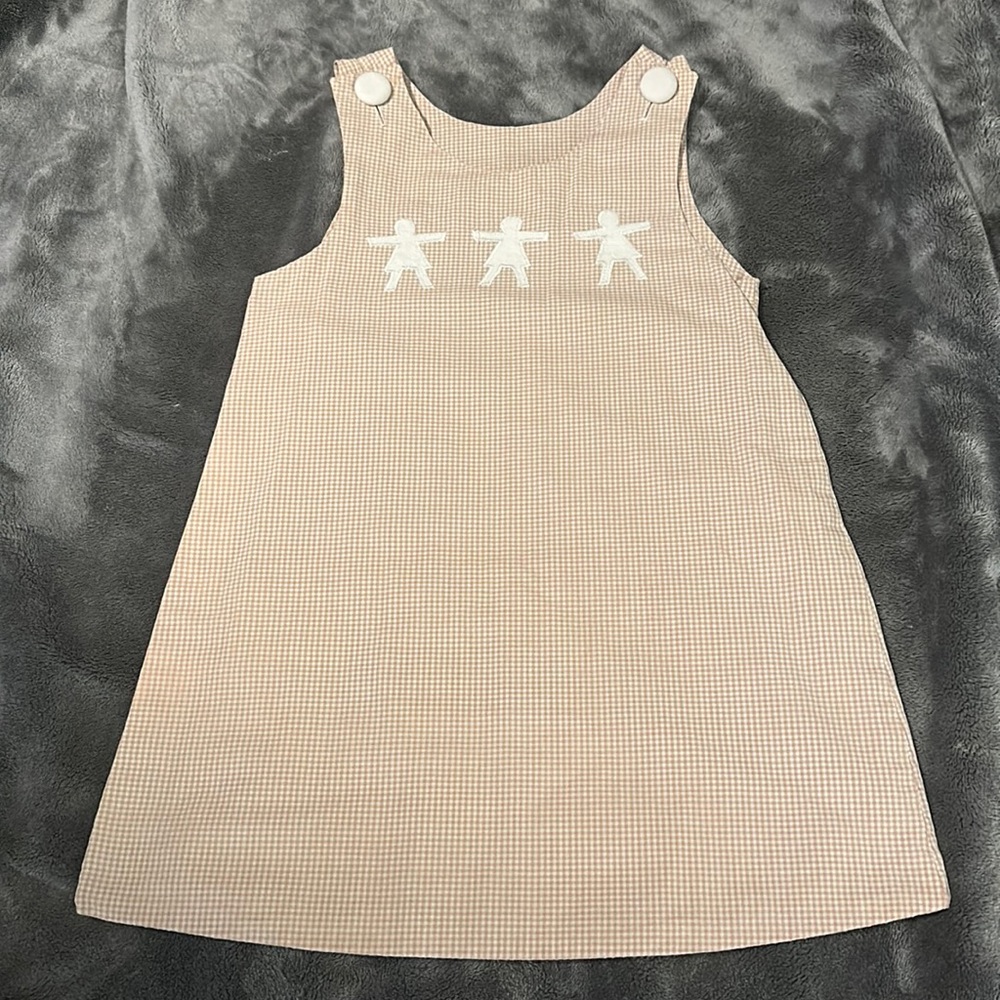 Beaux et Belles gingham girl appliqué dress size 3